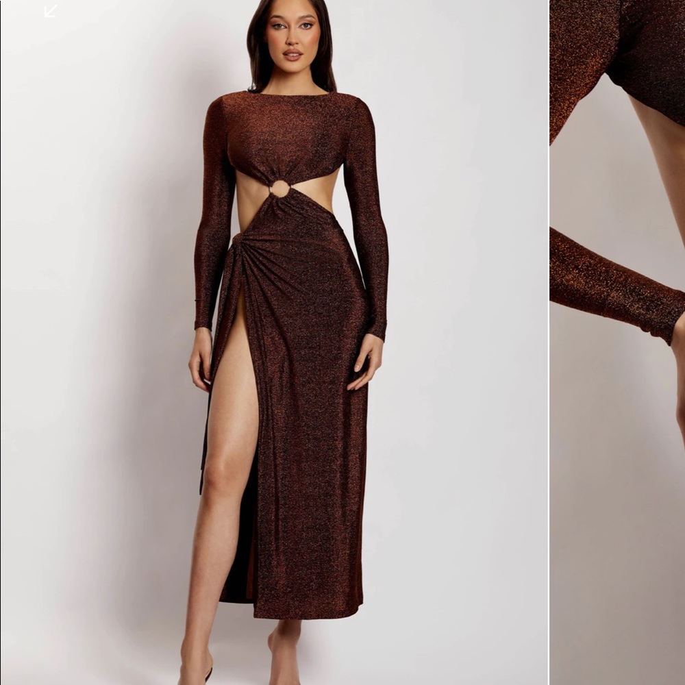 Meshki Christina Backless Maxi Wrap Dress